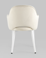 Стул Венера велюр кремовый ножки белые 2 шт