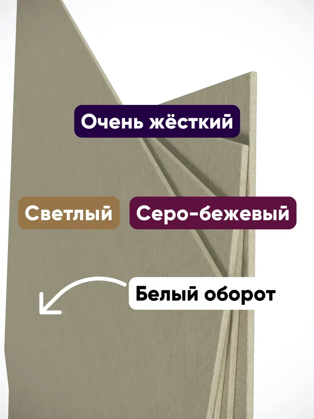 переплетный Картон плотный А3 белый для рисования 1.5 мм ×4