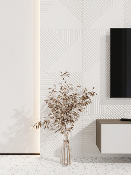 Стеновая квадратная панель ПИРАМИДЫ 500х500х8 (4 шт.)