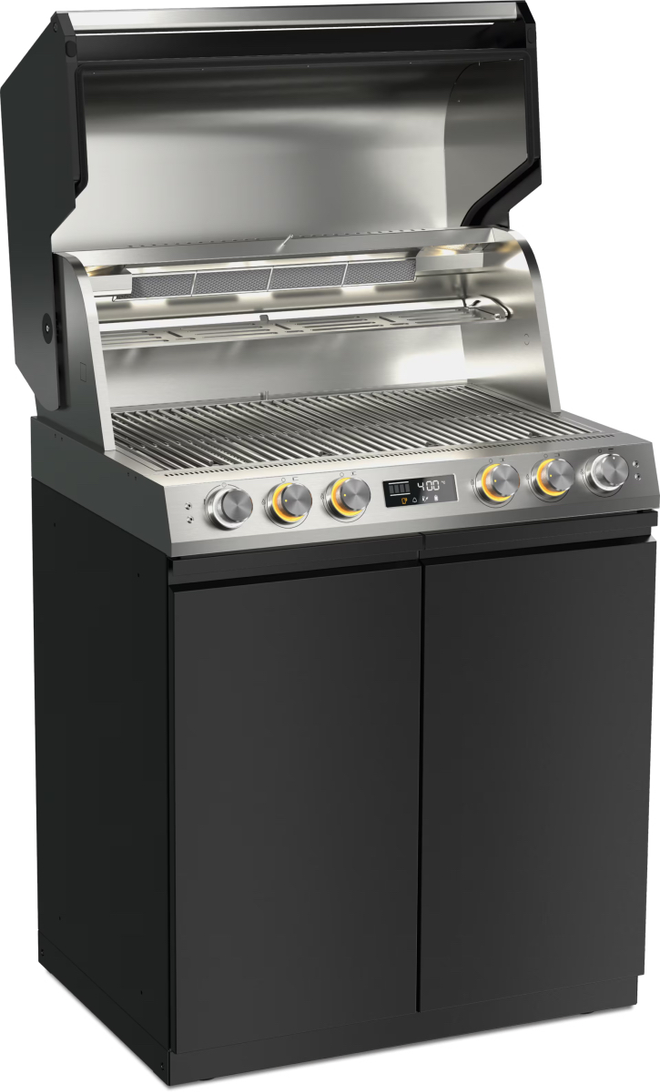 Уличный газовый гриль Miele Dreams – Fire Pro L 4P с полками сталь