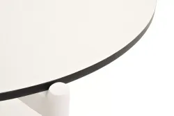 "Диего" журнальный стол из HPL 120х60 H40, каркас белый муар, цвет "молочный"