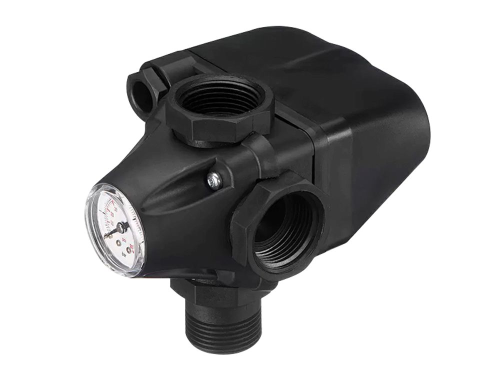 Реле давления насоса с манометром ET-14/04_W1_1-4bar_1х1”m+2x1”f_H