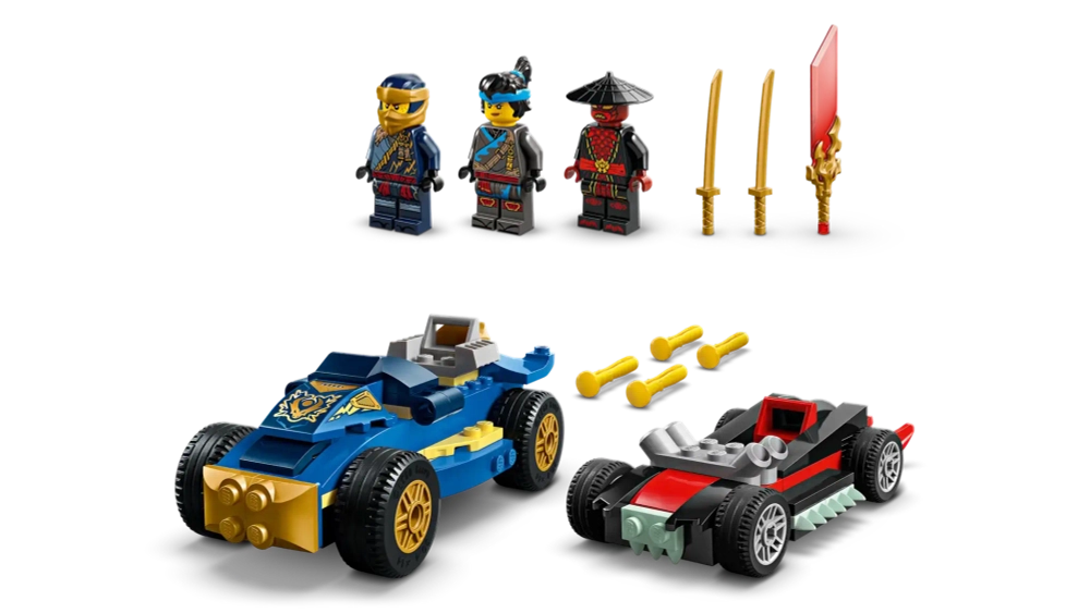 Конструктор LEGO Ninjago 71840 Дуэль гоночных автомобилей Rogue и Drix