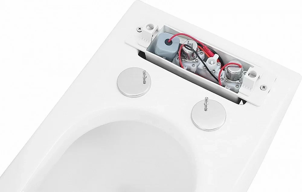 Унитаз приставной Abber RECHTECK AC1213P импульсный смыв, с крышкой микролифт, белый