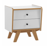 Тумба прикроватная «Винтаж» белый лак/браун
