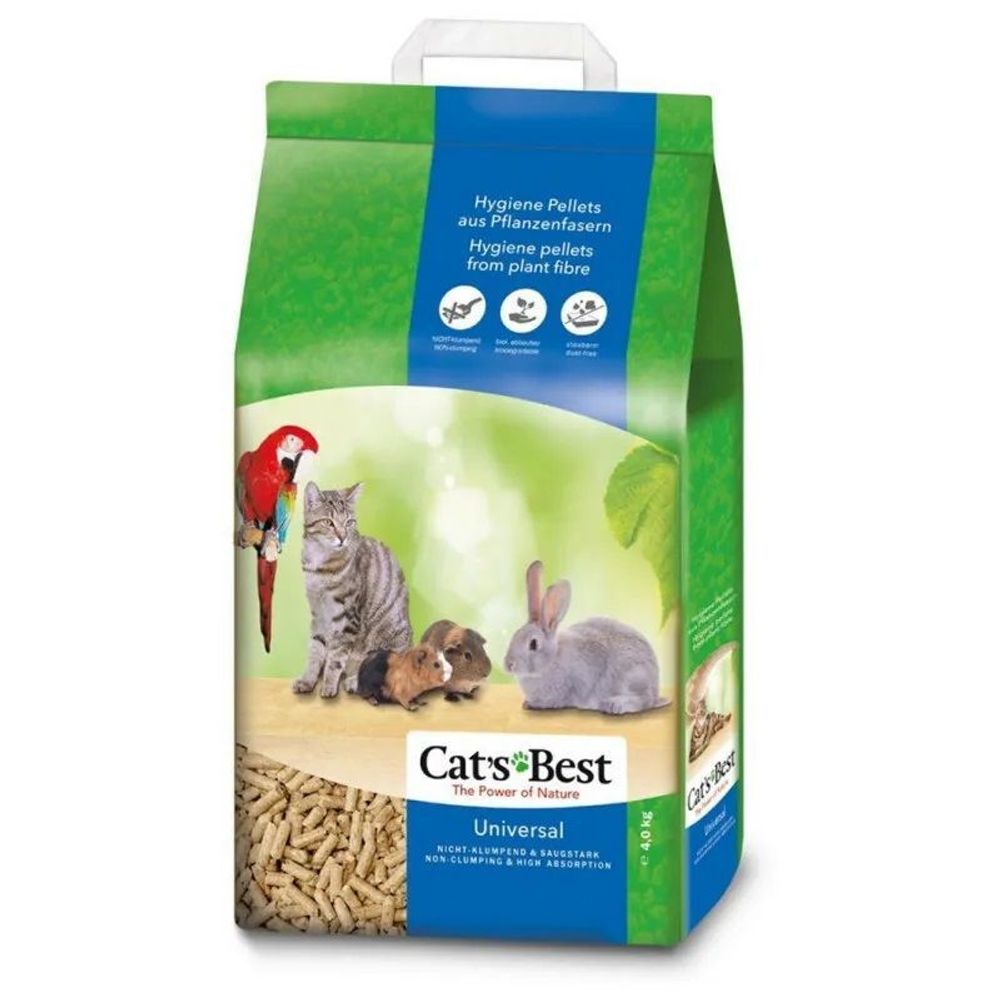 Наполнитель Cat&#39;s Best Universal 7л*4кг Древесный впитывающий