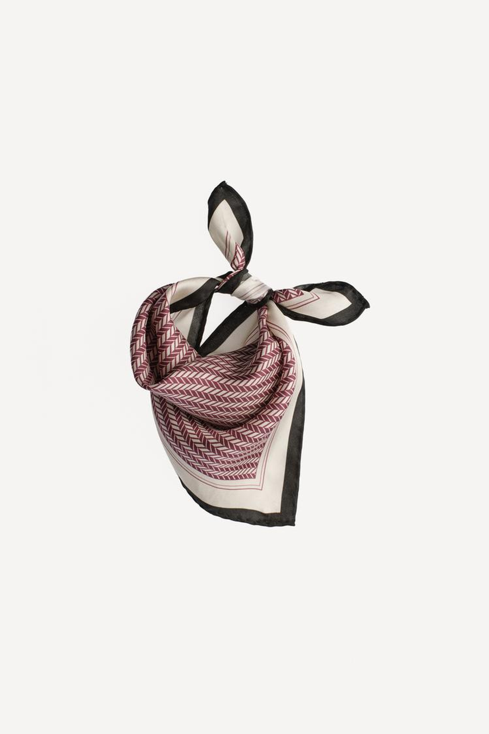 ZARA X WILLY CHAVARRIA ШАРФ ИЗ 100% ШЕЛКА, БУРГУНДИ