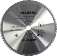 Диск пильный  Hilberg Industrial Металл 305*25,4*72Т HF305