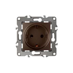 Розетка ЭРА Серия 12 12-2102-13 2P+E Schuko со шторками 16A-250В IP20 бронза