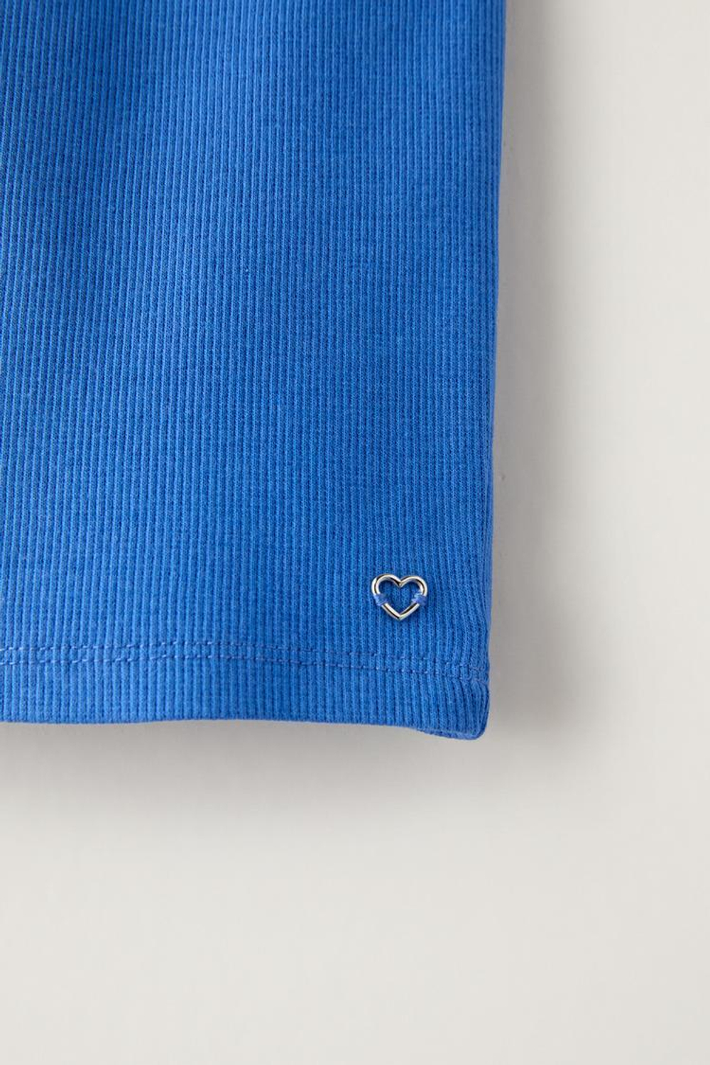 ZARA ТОП АСИММЕТРИЧНОГО КРОЯ С СЕРДЕЧКОМ, СИНИЙ