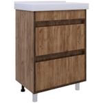 AVK3. Тумба напольная, 2 Ящика, 600, коллекция (София, Cersanit Como, Дуб Крафт Золотой)