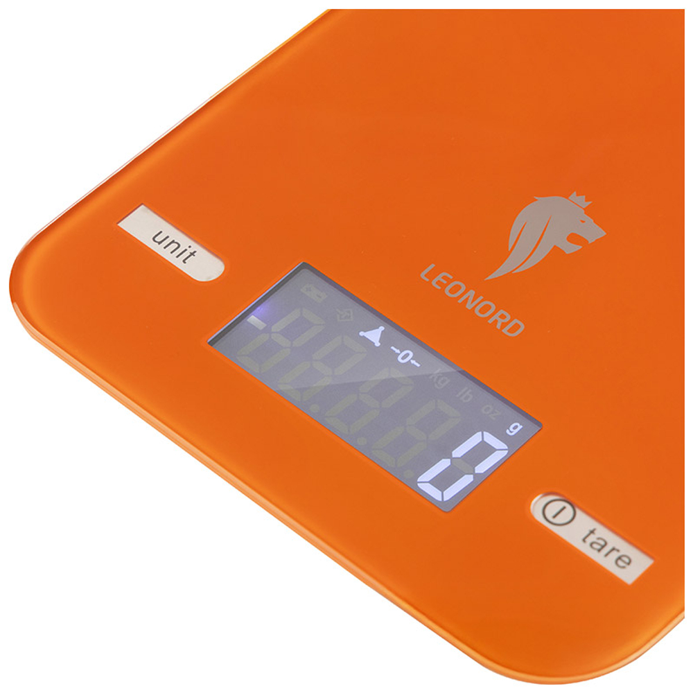 Весы кухонные электронные LEONORD LE-17703 оранжевые (111142)
