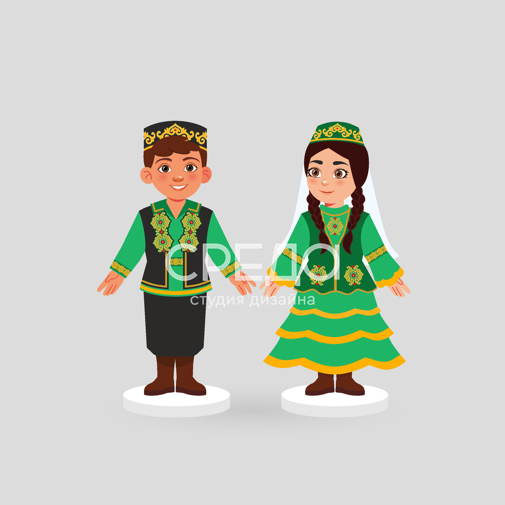 Большие стойки "Хоровод народов"