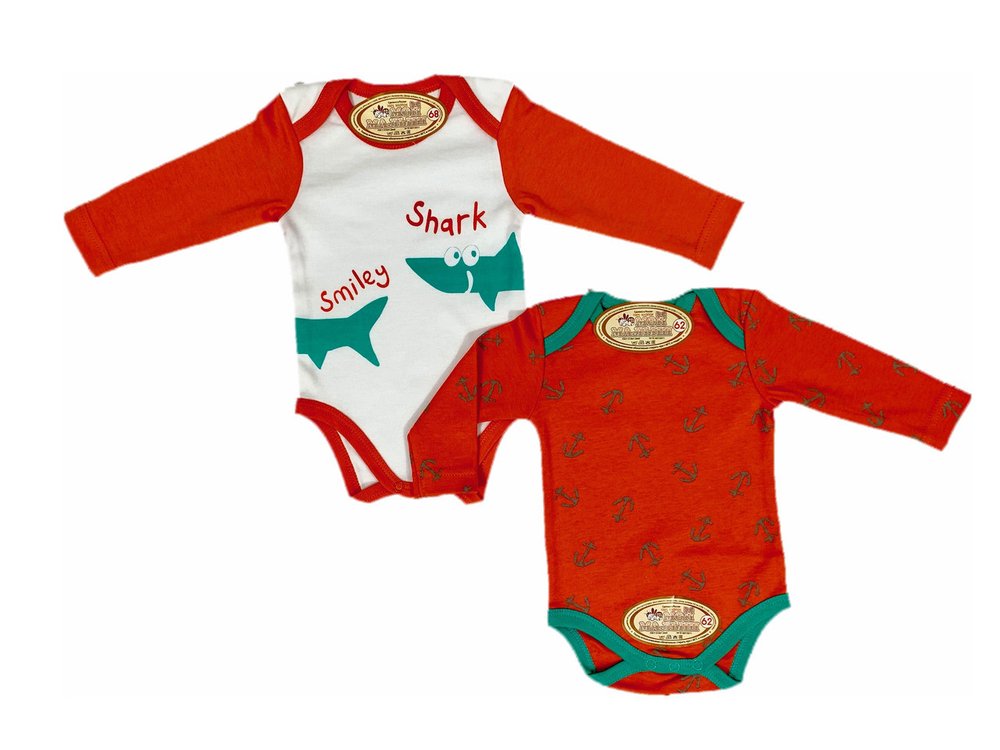 Боди с длинным рукавом "Крокодилы" арт. 8776 (Размер: 92)