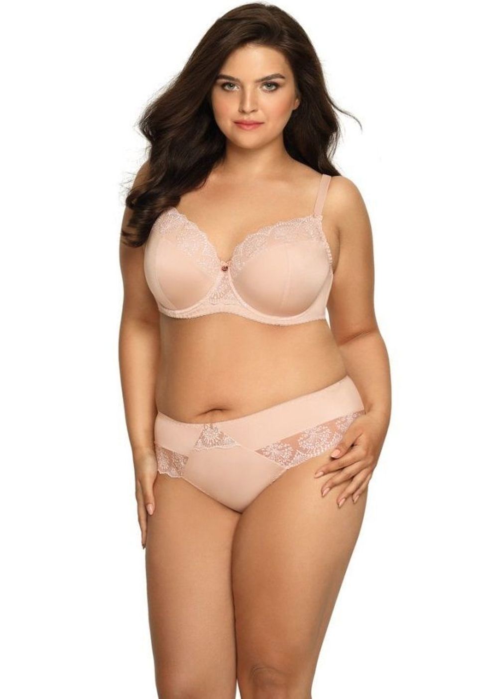 Бюстгальтер Freesia с эффектной вышивкой на чашках (Размер: 70J) (Цвет: белый)