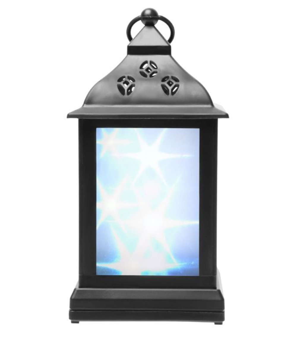 Фонарь со светодиодной гирляндой внутри на батарейке ULD-L1122-010-DTB-RGB-3D BLACK TM Uniel.
