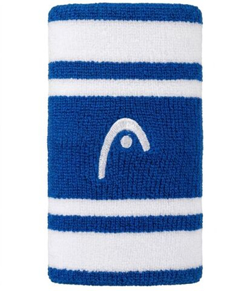 Напульсник теннисный Head Wristbands Striped 5" - royal blue/white