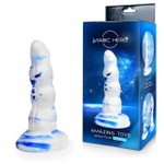 Фаллоимитатор L рабочей части 170 мм D 50 мм MAGIC HERO (Цвет: белый с синим)