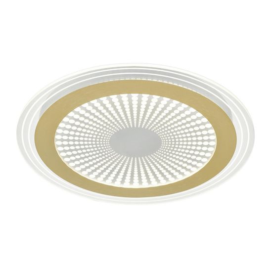 7738/80L MITRA LED SN 071 Светильник металл/акрил/белый/золотой/прозрачный LED 80Вт 3000-6000К D480 IP20 пульт ДУ PROMISE