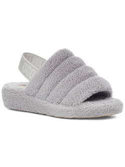 UGG Флип-флопы Fluff Yeah Stylish Sandals Women's Metal Gray