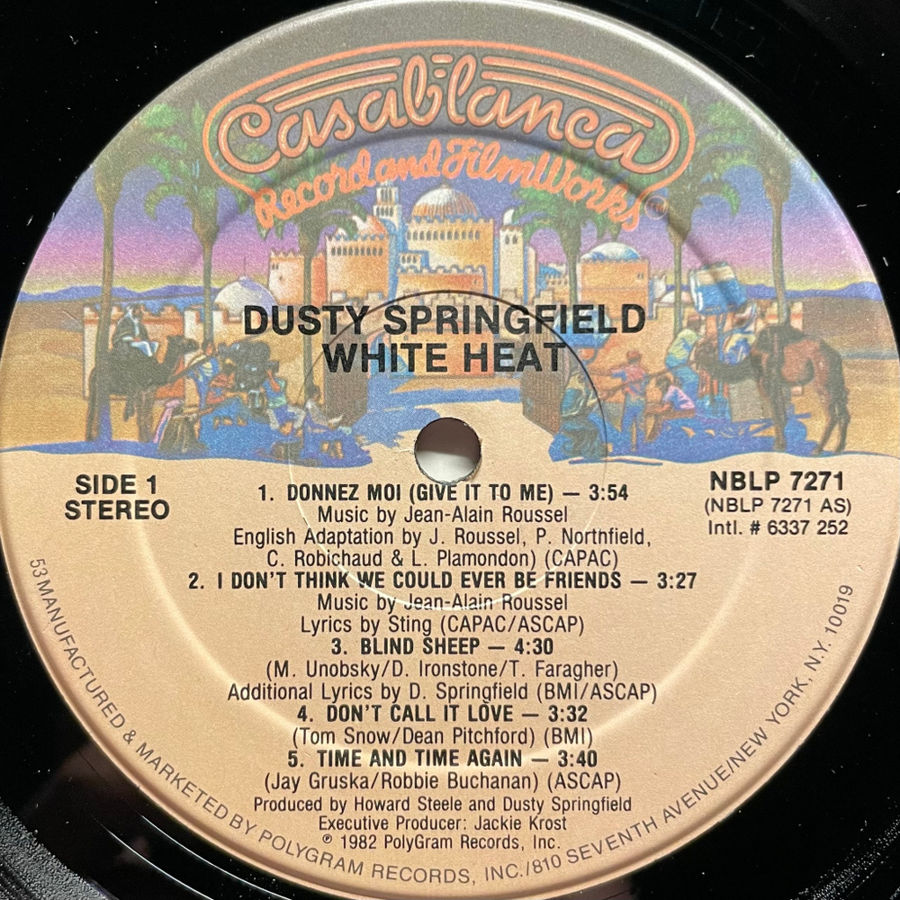 Dusty Springfield ‎– White Heat (США 1982г.)