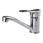 Смеситель для кухни 35к F4514-2-B FRAP (плоский пов.излив, п/гайку, хром, силумин)