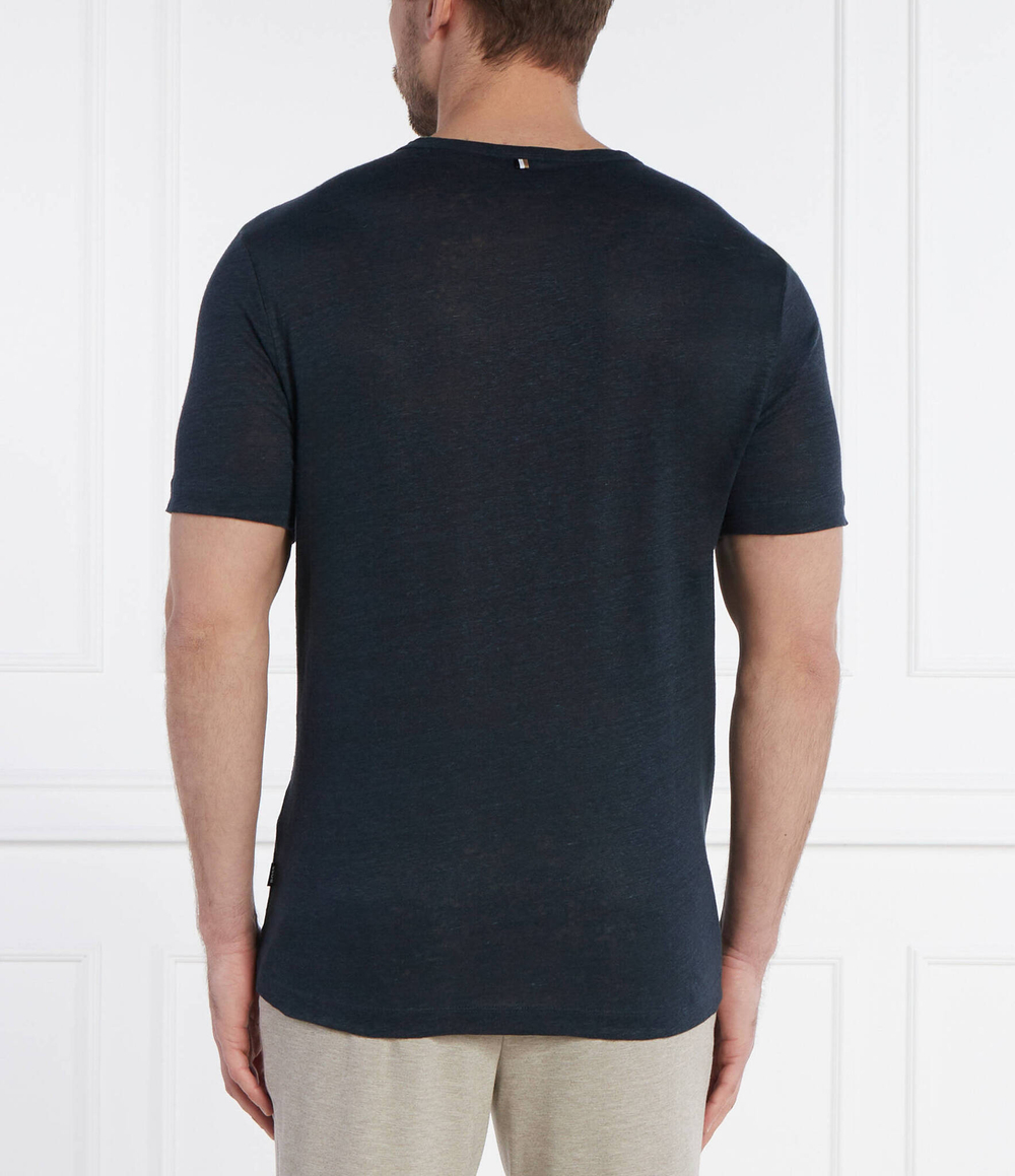 Льняная футболка Tiburt 456 BOSS BLACK - темно-синий(50511612)