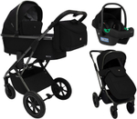 Коляска 4 в 1 Sweet Baby Rocco Air + автокресло Elegante Plus с базой i-Size ISOFIX DK780 Black (Air)