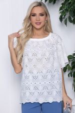 Блуза Воздушная НЬЮ (белая) Б10446 LT Collection