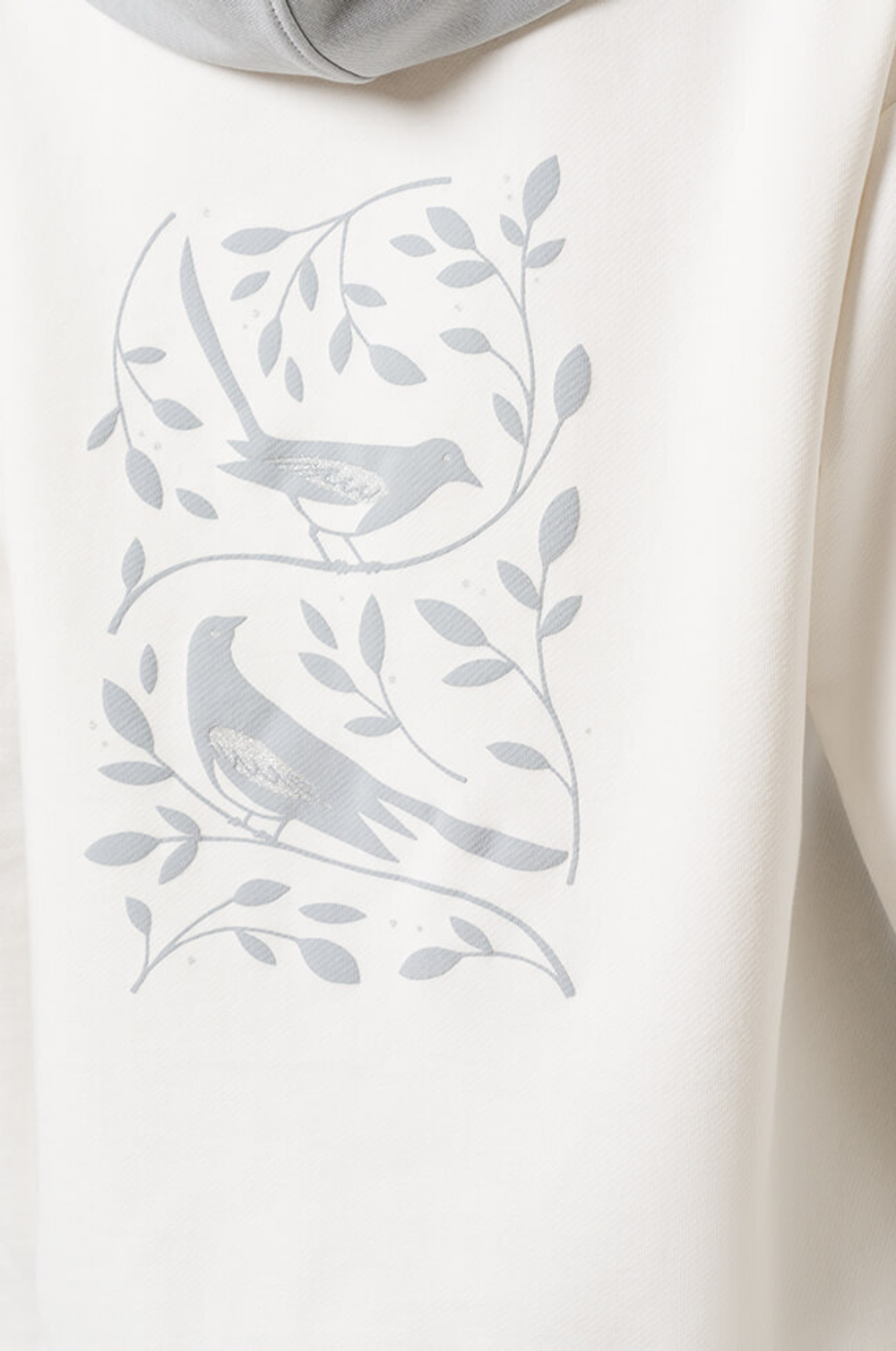 23151 Худи женский (серый / молочный)