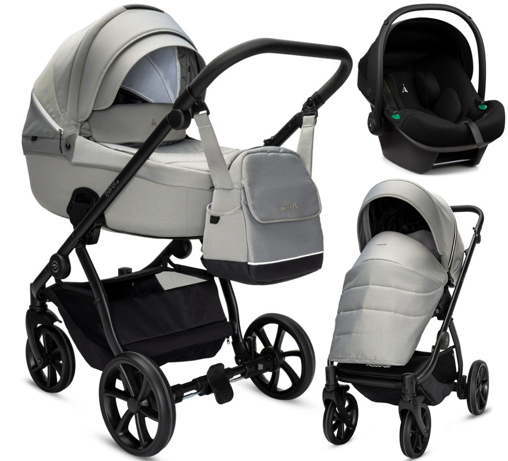 Детская коляска Noordi Fjordi V2 3 в 1 с автокреслом Terra Black 1462814 Grey