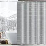 Штора для ванной полиэстер 180*180"Голди»(серые)