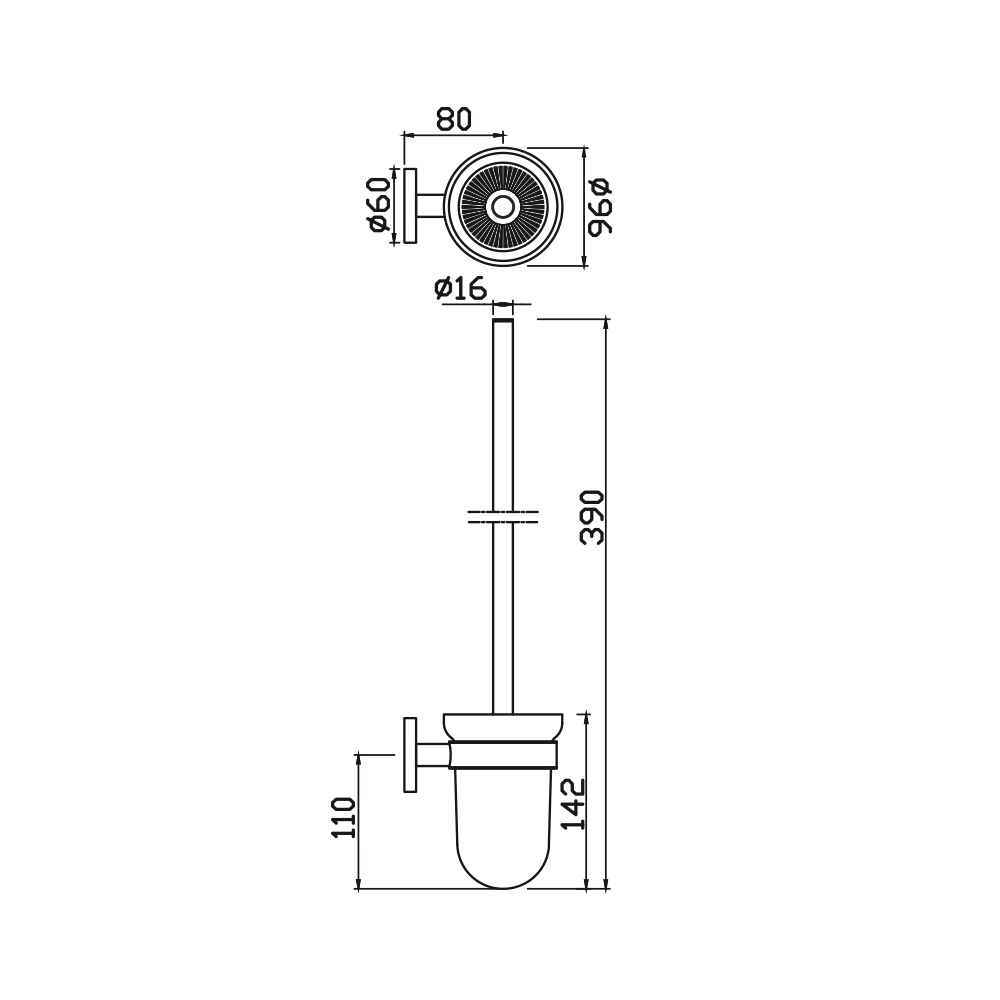 Ершик с держателем Jaquar ACN-CHR-1143N