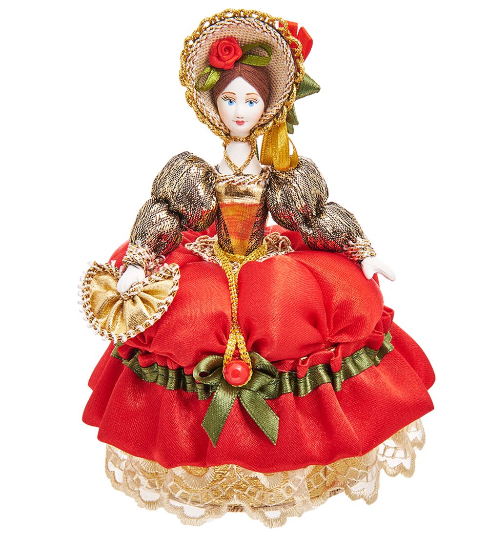 Народные промыслы RK-733/ 3 Кукла-шкатулка «Дама с веером»
