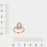 Кольцо женское из комбинированного золота 585 пробы с бриллиантом (арт. 01-11-5497-31-00)