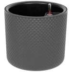 Кашпо ФАСЕТ D360мм 29л с вставкой и с автополивом Графитовый
