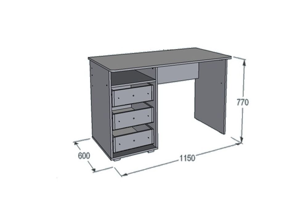 Стол "Омега-18" (ясень анкор тем./ясень анкор св.), ЛДСП, Фант-мебель, г. Волжск