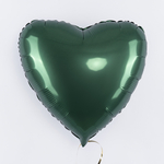 Сердце 18" Темно-зеленый Сатин Fm