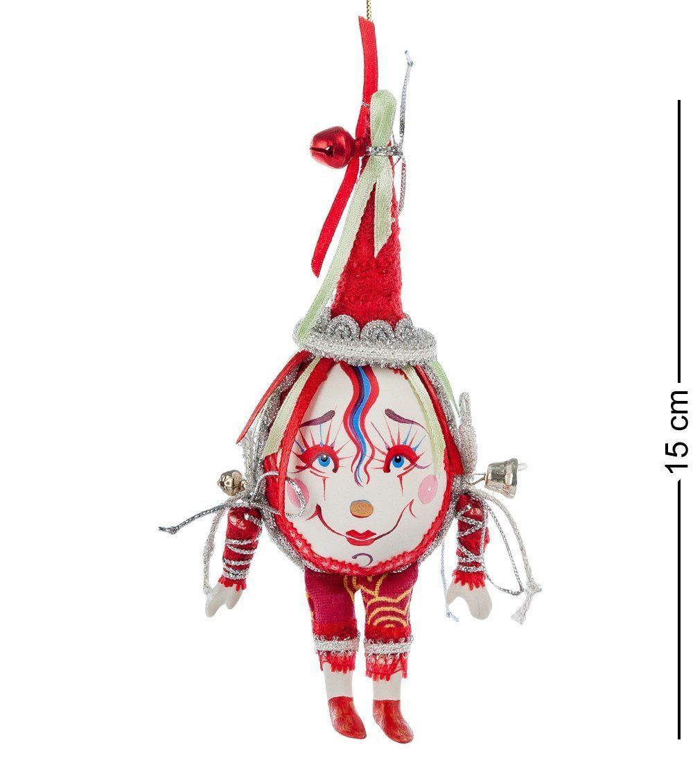 РусКукла RK-507/4 Яйцо-подвеска «Клоун» фарфор