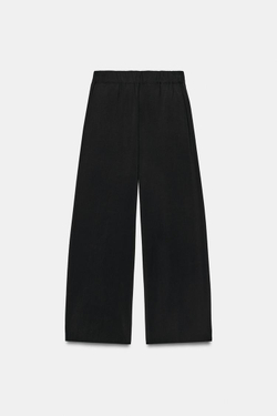 ZARA СВОБОДНЫЕ БРЮКИ BARREL, ЧЕРНЫЙ