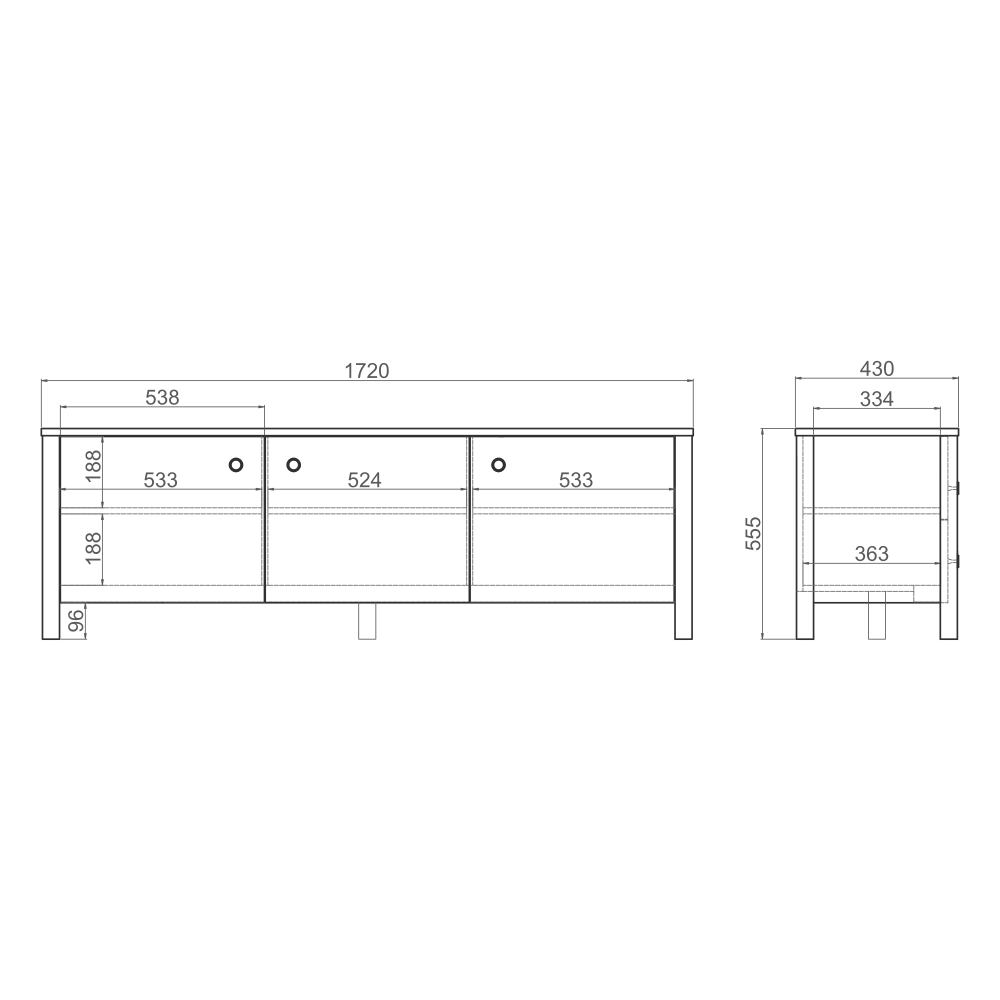 Тумба под ТВ BERGEN BG076