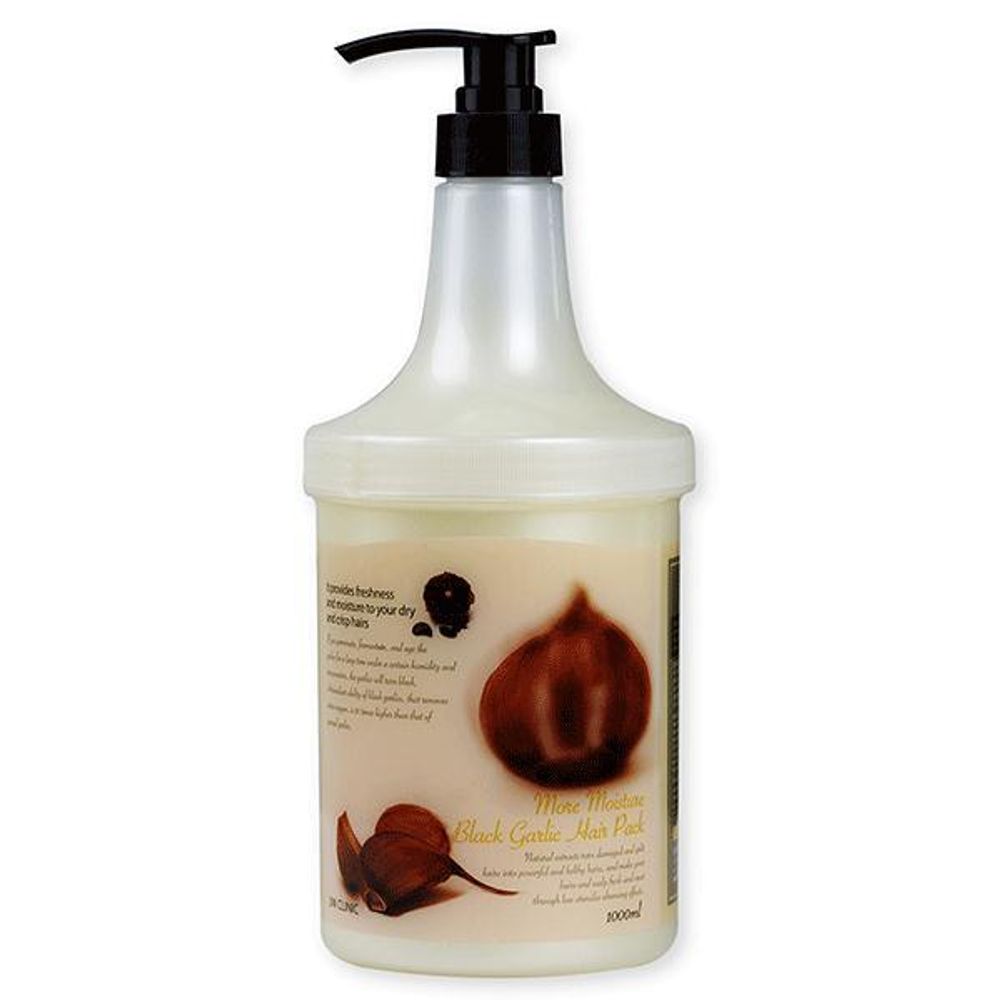 3W Clinic Маска для волос черный чеснок - More moisture black garlic hair pack, 1000мл
