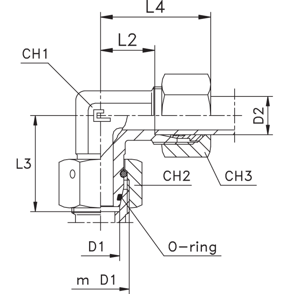 Соединение PN90 DS12 20х1.5 (нерж.)