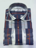 Рубашка с длинным рукавом приталенная