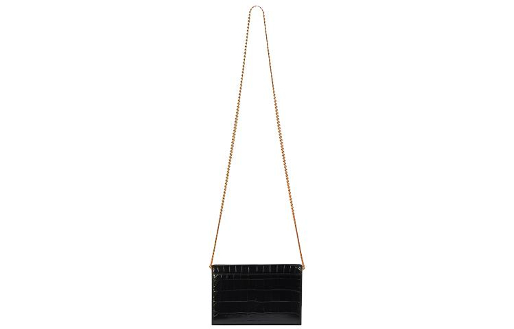 Balenciaga Calfskin Chain Bag Clutch Women"s Black
