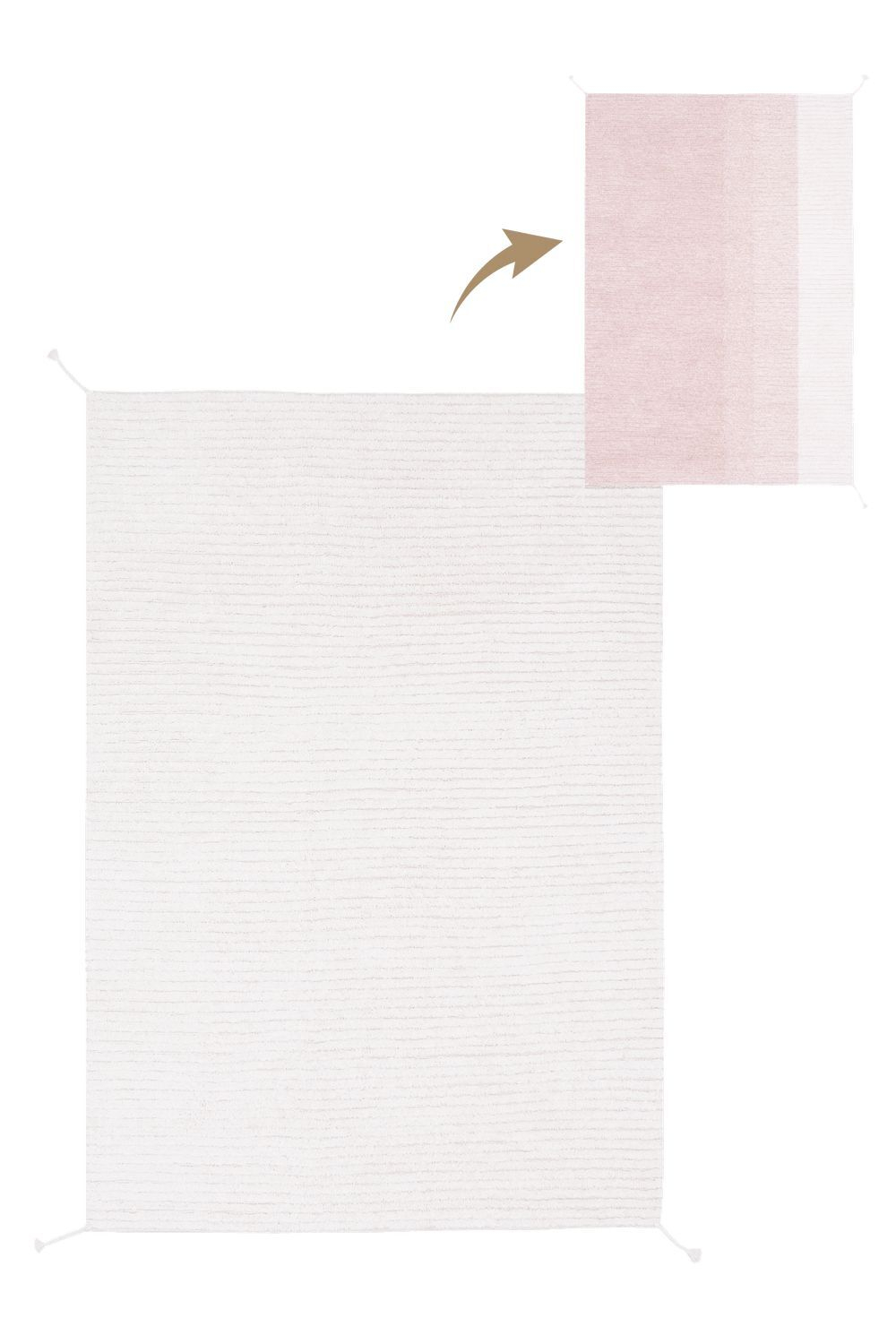 Двусторонний стираемый ковер Lorena Canals Gelato Pink M (140 x 200 см)