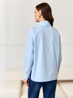 Рубашка с крупным воротником-стойкой