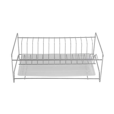 Сушилка для посуды одноярусная с поддоном, RUS-285005 Zn