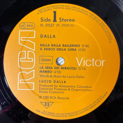 Винтажная виниловая пластинка LP Lucio Dalla (Germany 1980) La Sera Dei Miracoli