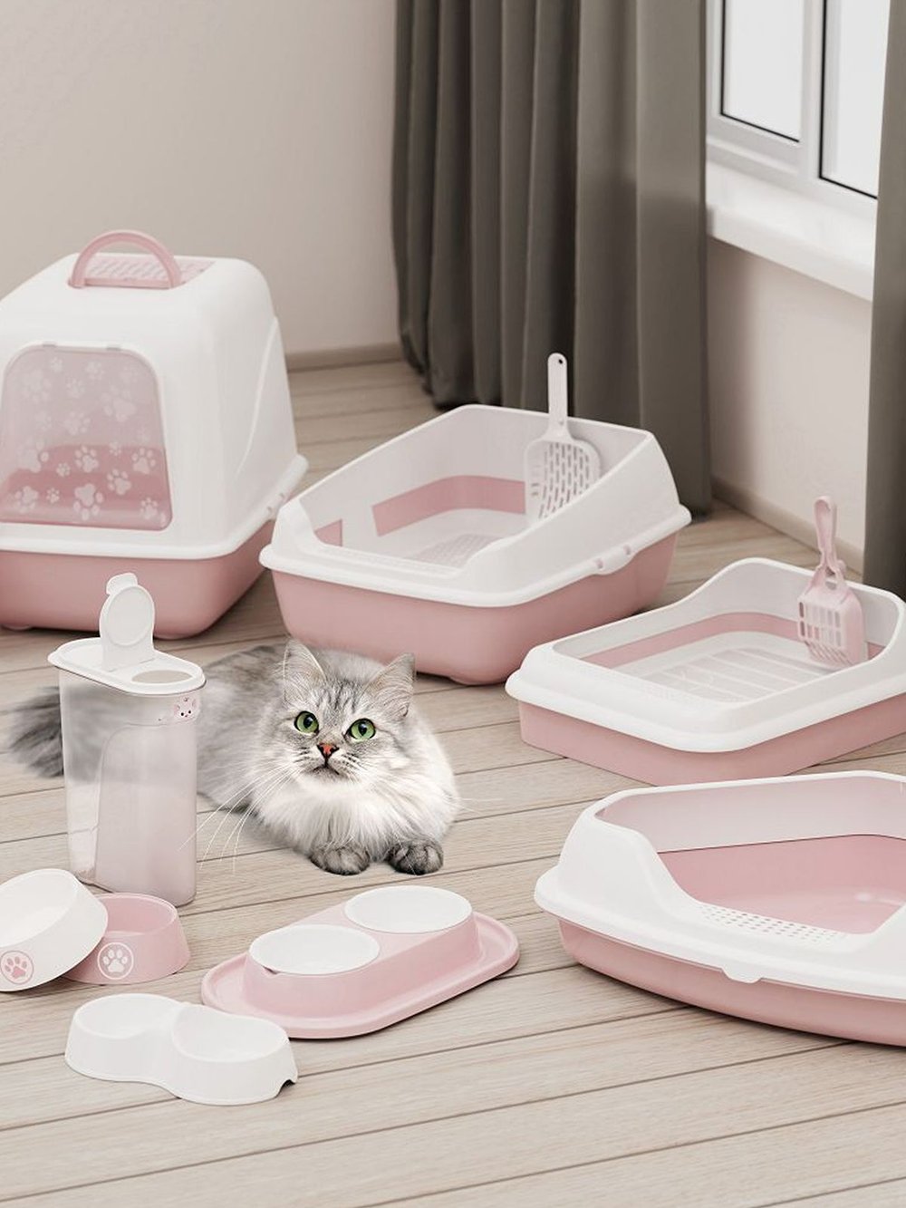 Лоток (Лекси) с сеткой (розовый) 380х315х80 мм (6965)